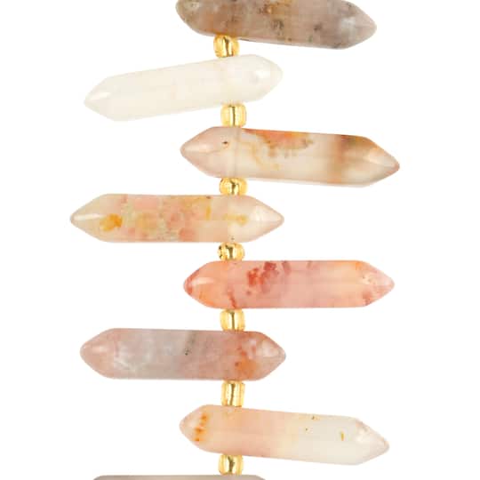 Pink Agate Spike Beads by Bead Landing&#x2122;